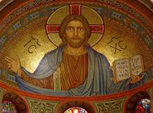Christusbild-Klosterkirche-Maria-Laach-Eifel-Mosaik-ueber-dem-Altar - Kopie